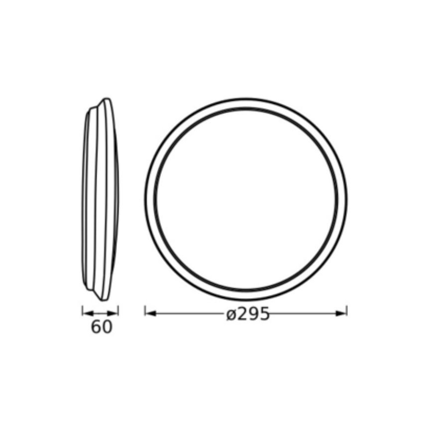 Osram - Plafoniera LED ORBIS DUBLIN, 16 W / 230 V, Ø 30 cm, argento
