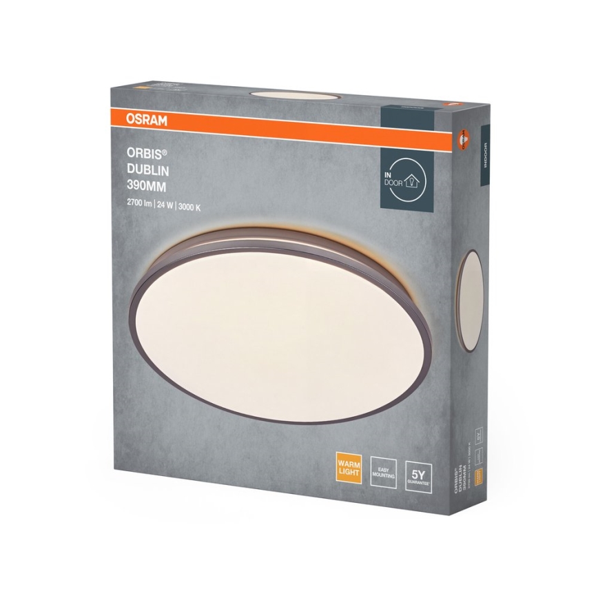 Osram - Plafoniera LED ORBIS DUBLIN LED/24W/230V Ø 39 cm argento