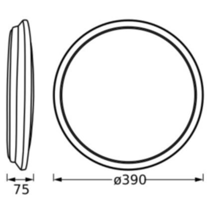 Osram - Plafoniera LED ORBIS DUBLIN LED/24W/230V Ø 39 cm argento