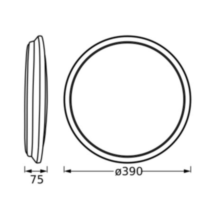 Osram - Plafoniera LED ORBIS DUBLIN LED/24W/230V Ø 39 cm argento