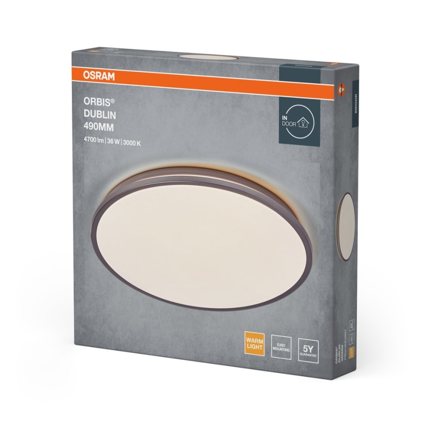 Osram - Plafoniera LED ORBIS DUBLIN LED/36W/230V Ø 49 cm argento
