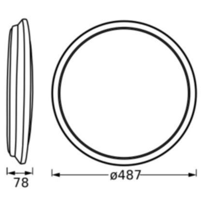 Osram - Plafoniera LED ORBIS DUBLIN LED/36W/230V Ø 49 cm argento