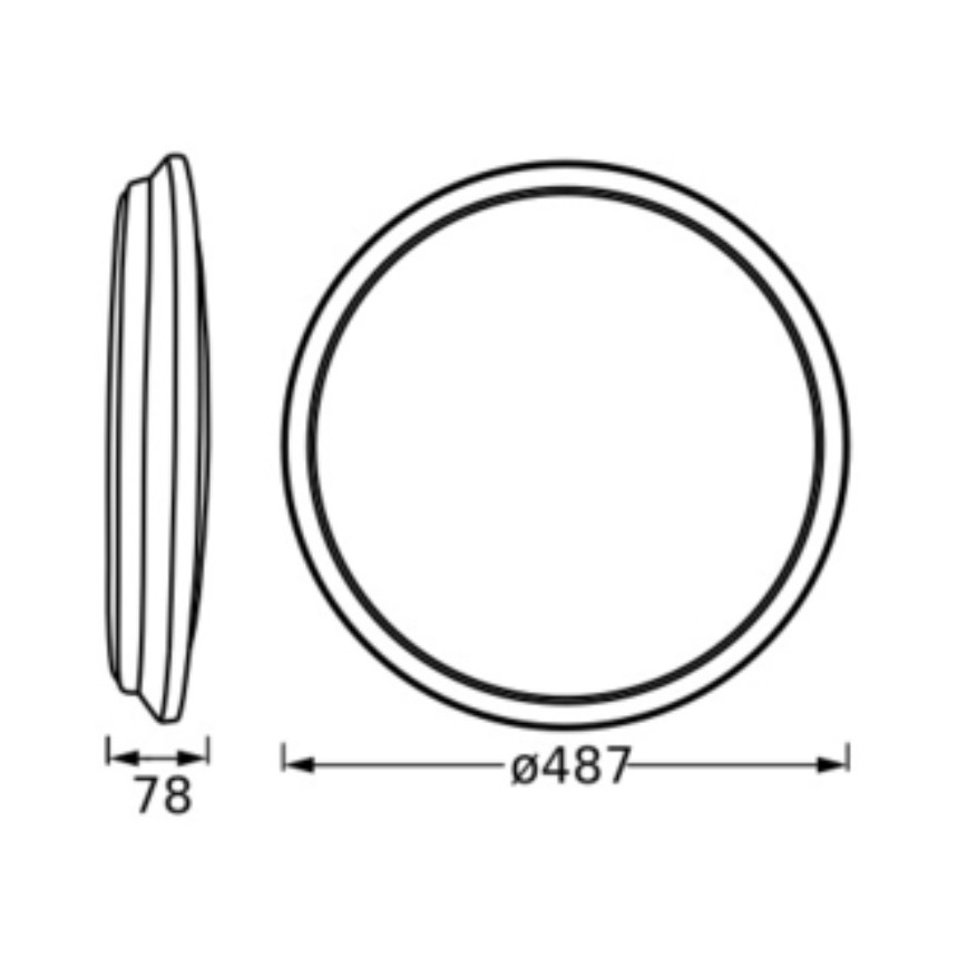 Osram - Plafoniera LED ORBIS DUBLIN LED/36W/230V Ø 49 cm argento