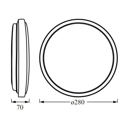 Osram - Plafoniera LED ORBIS LONDON LED/16W/230V Ø 28 cm bianca