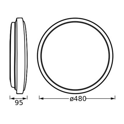 Osram - Plafoniera LED ORBIS LONDON LED/36W/230V Ø 48 cm bianca