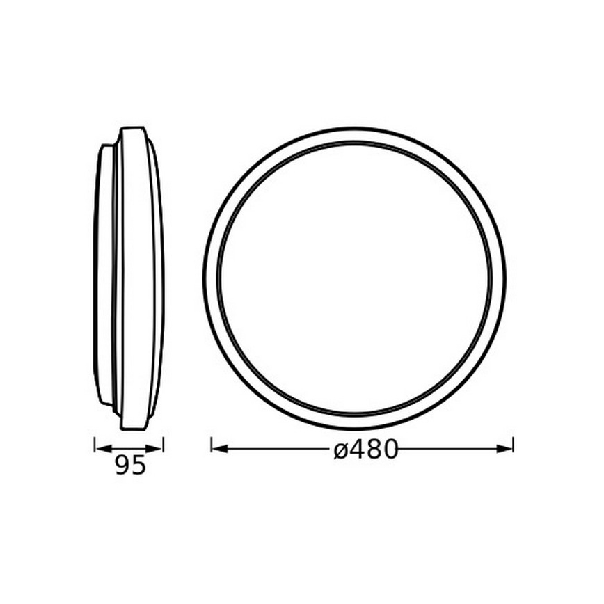Osram - Plafoniera LED ORBIS LONDON LED/36W/230V Ø 48 cm bianca
