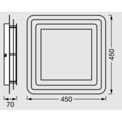 Osram - Plafoniera LED ORBIS SPIRAL LED/26W/230V 45x45 cm bianca