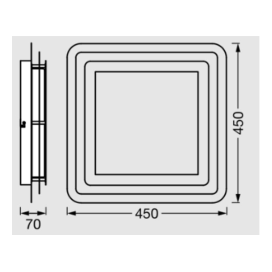 Osram - Plafoniera LED ORBIS SPIRAL LED/26W/230V 45x45 cm bianca