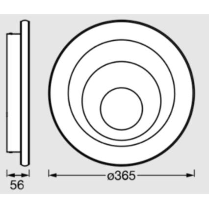 Osram - Plafoniera LED ORBIS SPIRAL LED/38W/230V Ø 36,5 cm bianca