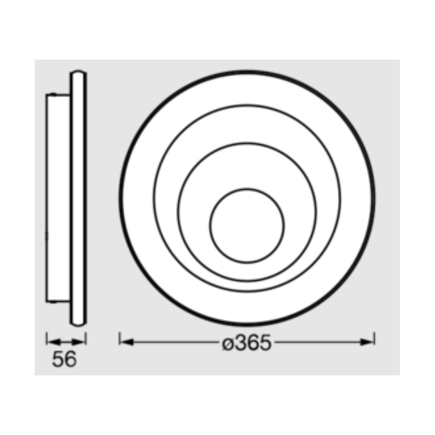 Osram - Plafoniera LED ORBIS SPIRAL LED/38W/230V Ø 36,5 cm bianca
