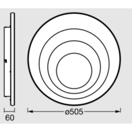 Osram - Plafoniera LED ORBIS SPIRAL LED/42W/230V Ø 50,5 cm bianca