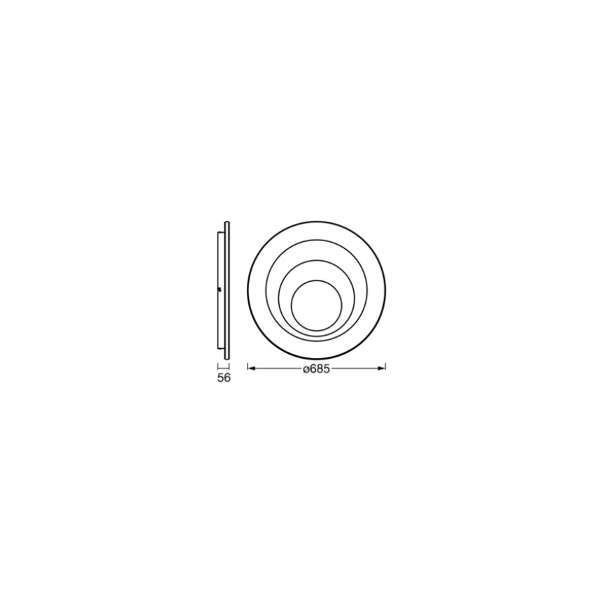 Osram - Plafoniera LED ORBIS SPIRAL LED/63W/230V Ø 68,5 cm