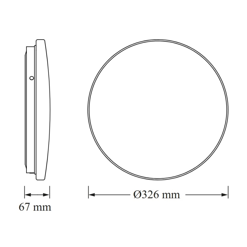Osram - Plafoniera LED per bagno CEILING ROUND LED/18W/230V 6500K Ø 33 cm IP44 bianco