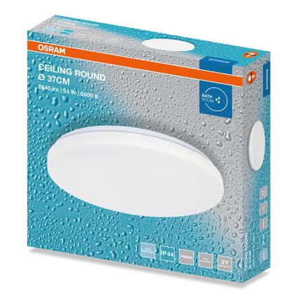 Osram - Plafoniera da soffitto per bagno CEILING ROUND LED/24W/230V 6500K Ø 37 cm IP44 bianca