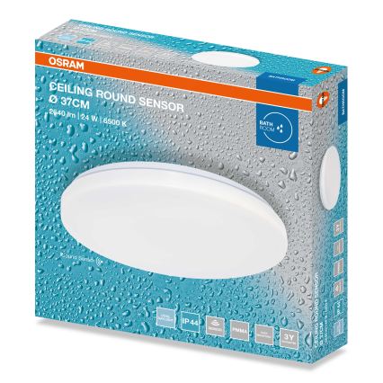 Osram - Plafoniera LED da bagno con sensore crepuscolare CEILING ROUND LED/24W/230V 6500K Ø 37 cm IP44 bianca