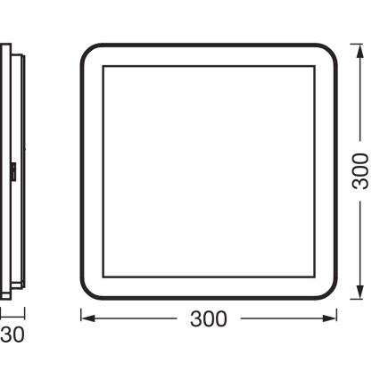 Osram - Plafoniera LED per bagno ORBIS DISC LED/22W/230V 3000/4000K 30x30 cm IP44 acciaio inox