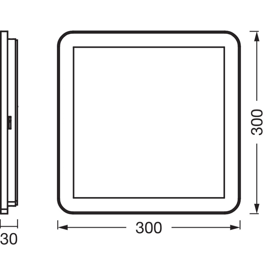 Osram - Plafoniera LED per bagno ORBIS DISC LED/22W/230V 3000/4000K 30x30 cm IP44 acciaio inox