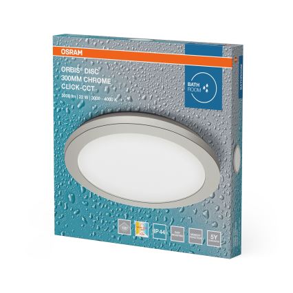 Osram - Plafoniera LED per bagno ORBIS DISC LED/22W/230V 3000/4000K Ø 30 cm IP44 cromo opaco