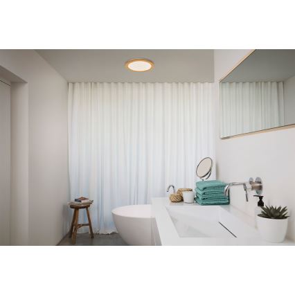 Osram - Plafoniera LED per bagno ORBIS DISC LED/22W/230V 3000/4000K Ø 30 cm IP44 marrone