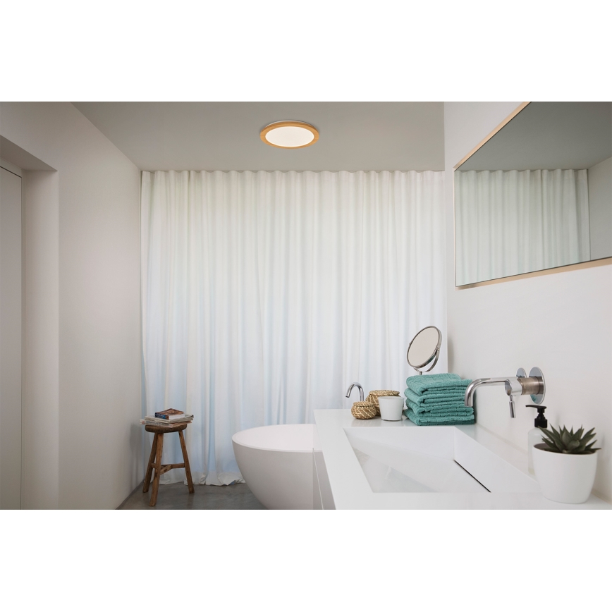 Osram - Plafoniera LED per bagno ORBIS DISC LED/22W/230V 3000/4000K Ø 30 cm IP44 marrone