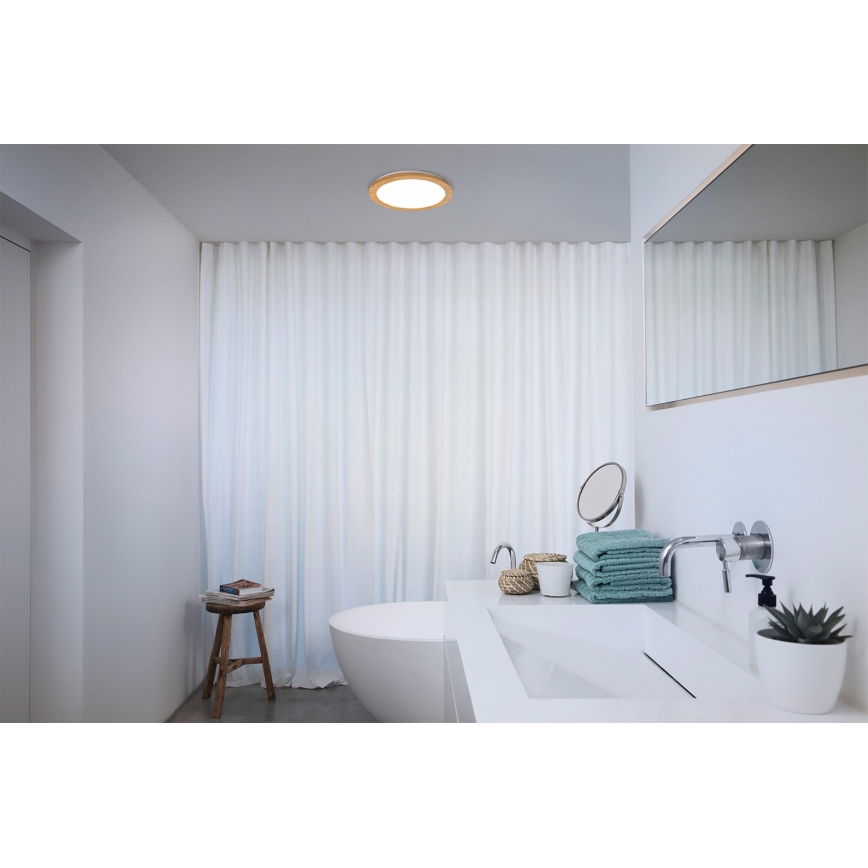Osram - Plafoniera LED per bagno ORBIS DISC LED/22W/230V 3000/4000K Ø 30 cm IP44 marrone