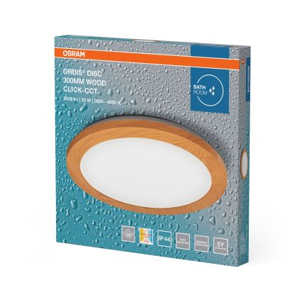 Osram - Plafoniera LED per bagno ORBIS DISC LED/22W/230V 3000/4000K Ø 30 cm IP44 marrone