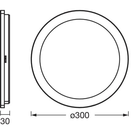 Osram - Plafoniera LED per bagno ORBIS DISC LED/22W/230V 3000/4000K Ø 30 cm IP44 marrone