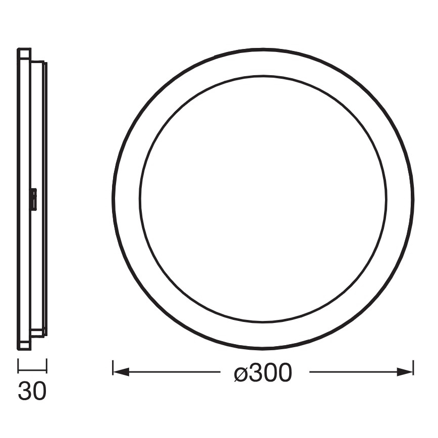 Osram - Plafoniera LED per bagno ORBIS DISC LED/22W/230V 3000/4000K Ø 30 cm IP44 marrone