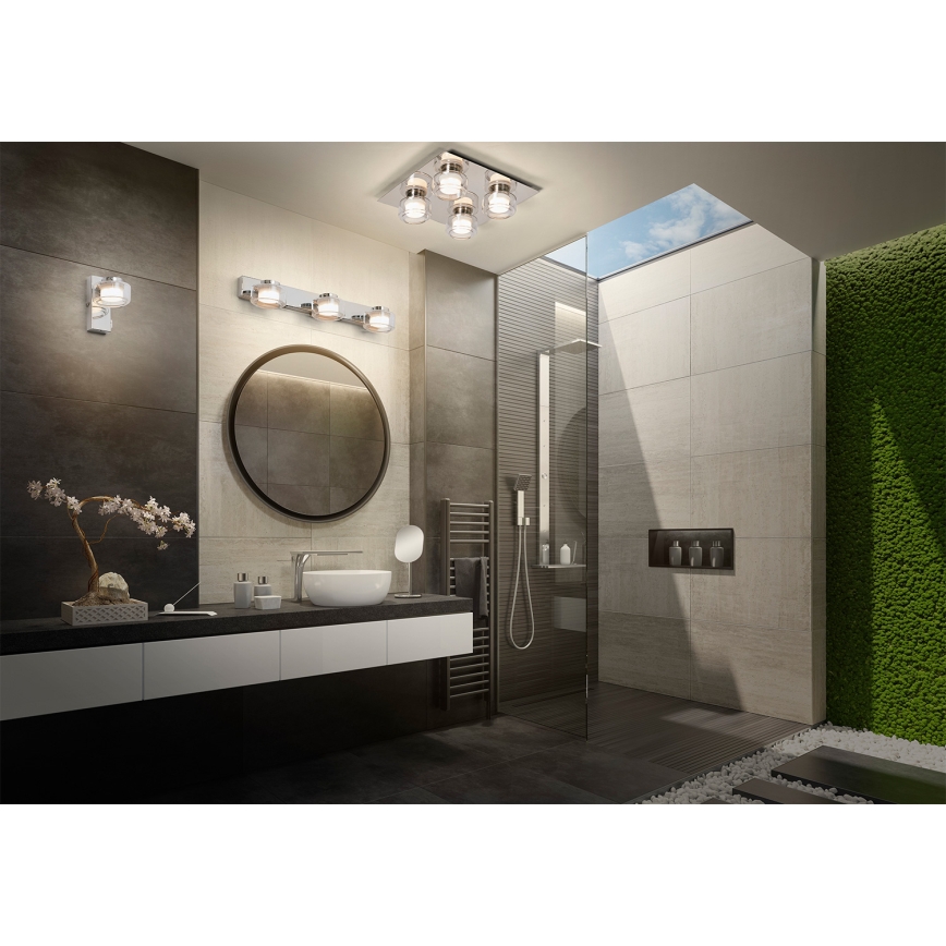 Osram - Plafoniera LED per bagno ORBIS FLAME 4xLED/5,5W/230V 3000/4000K IP44 cromo lucido
