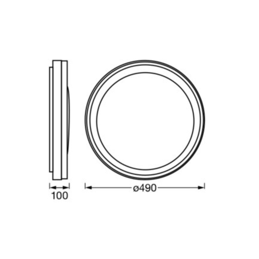 Osram - Lampada da soffitto dimmerabile LED RGBW SMART+ MAGIC LED/38W/230V Ø 49 cm nera 2700–6500K Wi‑Fi