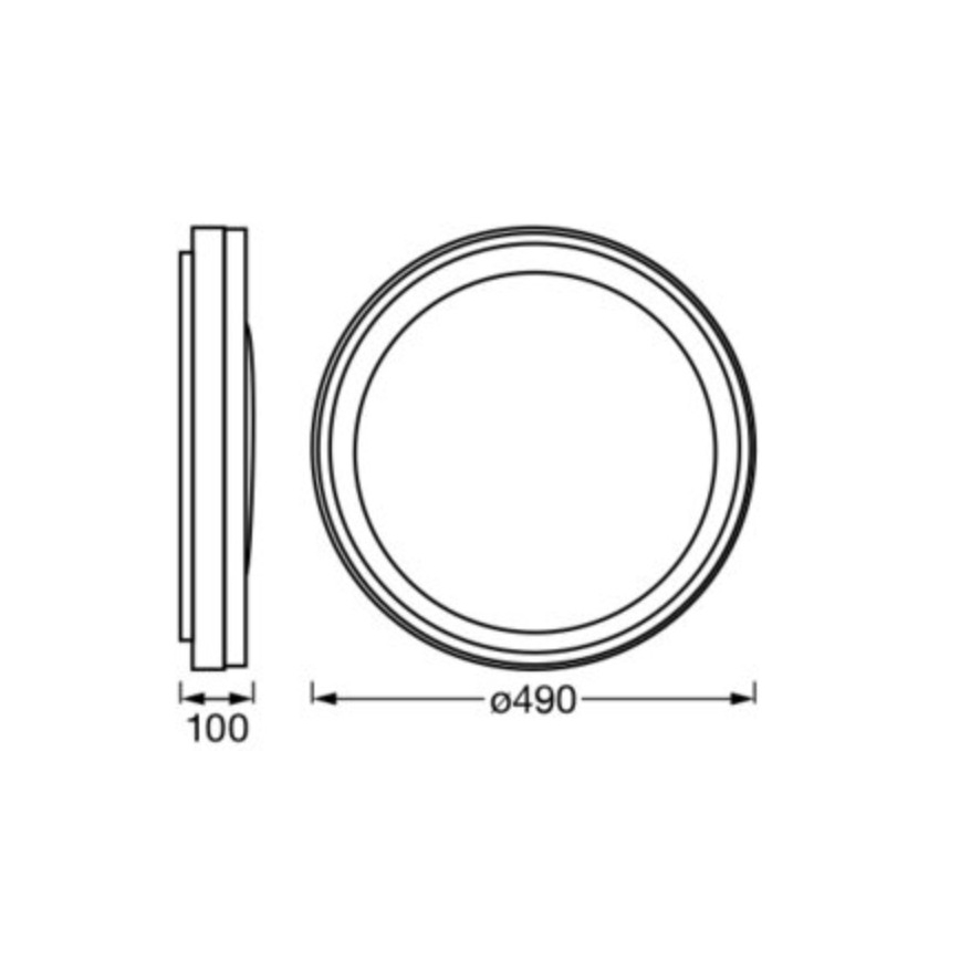 Osram - Plafoniera dimmerabile LED RGBW SMART+ MAGIC, 38W/230V, Ø 49 cm, bianco, 2700–6500K, Wi‑Fi