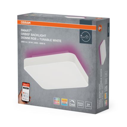 Osram - Plafoniera LED RGBW dimmerabile SMART+ ORBIS LED/28W/230V 35x35 cm 2700-6500K Wi-Fi