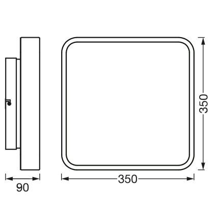 Osram - Plafoniera LED RGBW dimmerabile SMART+ ORBIS LED/28W/230V 35x35 cm 2700-6500K Wi-Fi