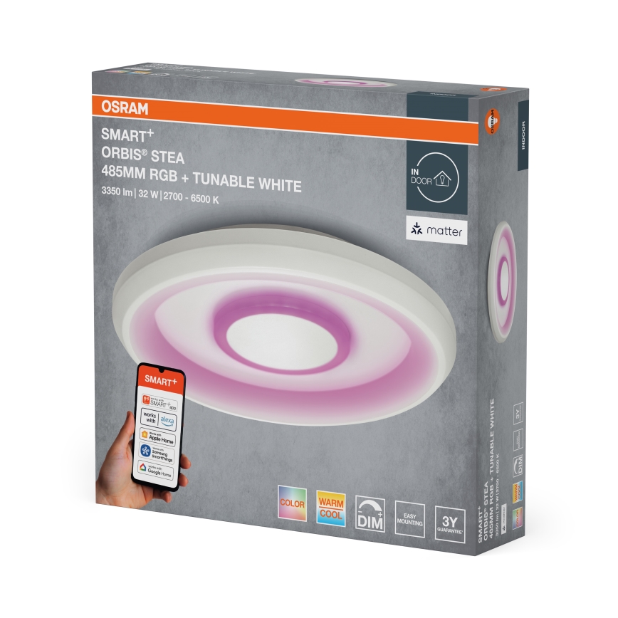 Osram - Plafoniera LED RGBW dimmerabile SMART+ STEA LED/32W/230V Ø 48,5 cm 2700-6500K Wi-Fi