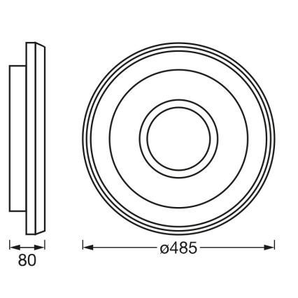 Osram - Plafoniera LED RGBW dimmerabile SMART+ STEA LED/32W/230V Ø 48,5 cm 2700-6500K Wi-Fi