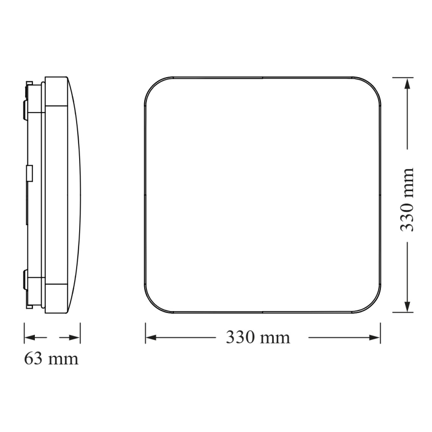 Osram - Plafoniera LED SQUARE LED/24W/230V 33x33 cm