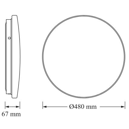 Osram - Plafoniera LED tonda 36W/230V 6500K Ø 48 cm bianca