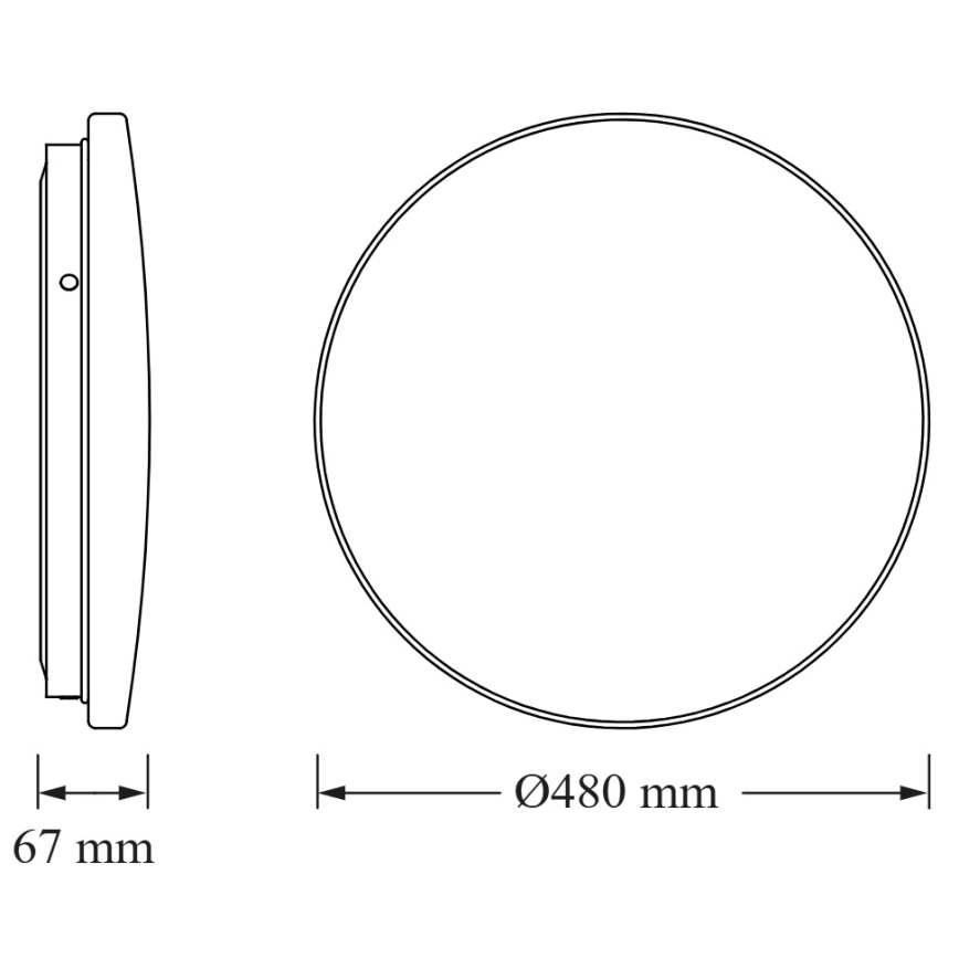 Osram - Plafoniera LED tonda 36W/230V 6500K Ø 48 cm bianca
