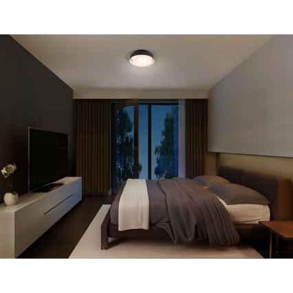 Osram - Plafoniera ORBIS MADRID 2xE27/10W/230V Ø 29 cm nera