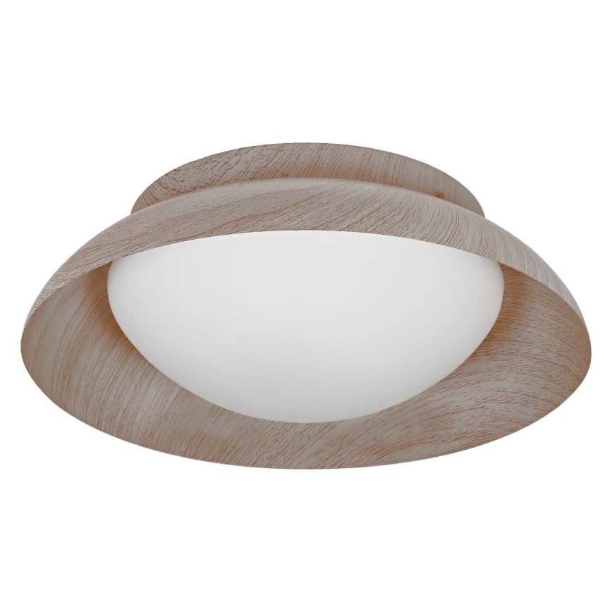 Osram - Plafoniera ORBIS MILAN 2xE27/10W/230V diam. 30,5 cm finitura effetto legno