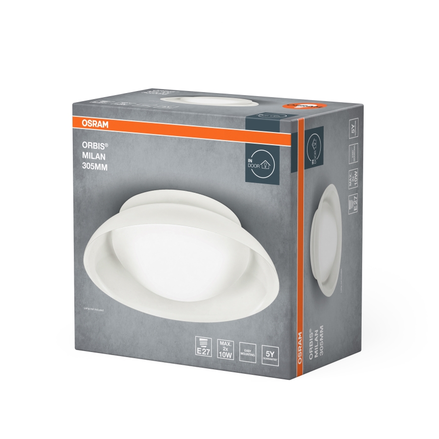 Osram - Plafoniera ORBIS MILAN 2xE27/10W/230V Ø 30,5 cm marrone