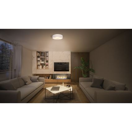 Osram - Plafoniera ORBIS PARIS 1xE27/25W/230V diam. 30 cm bianca