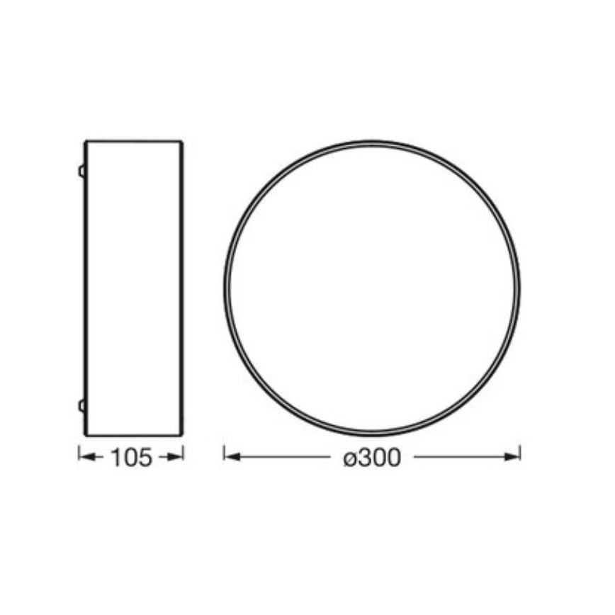 Osram - Plafoniera ORBIS PARIS 1xE27/25W/230V diam. 30 cm bianca