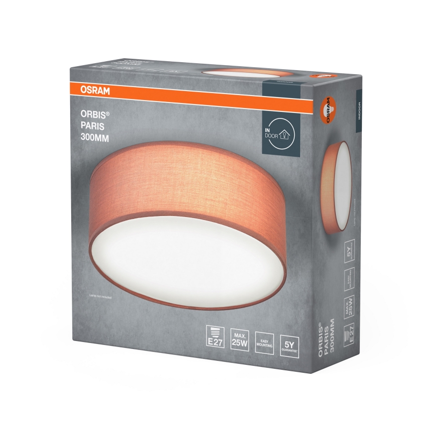 Osram - Plafoniera ORBIS PARIS 1xE27/25W/230V Ø 30 cm marrone