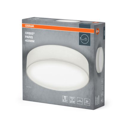 Osram - Plafoniera ORBIS PARIS 2xE27/25W/230V diam. 40 cm bianca