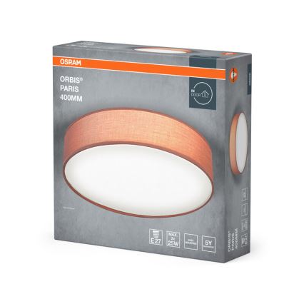 Osram - Plafoniera ORBIS PARIS 2xE27/25W/230V Ø 40 cm marrone