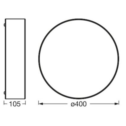 Osram - Plafoniera ORBIS PARIS 2xE27/25W/230V Ø 40 cm marrone