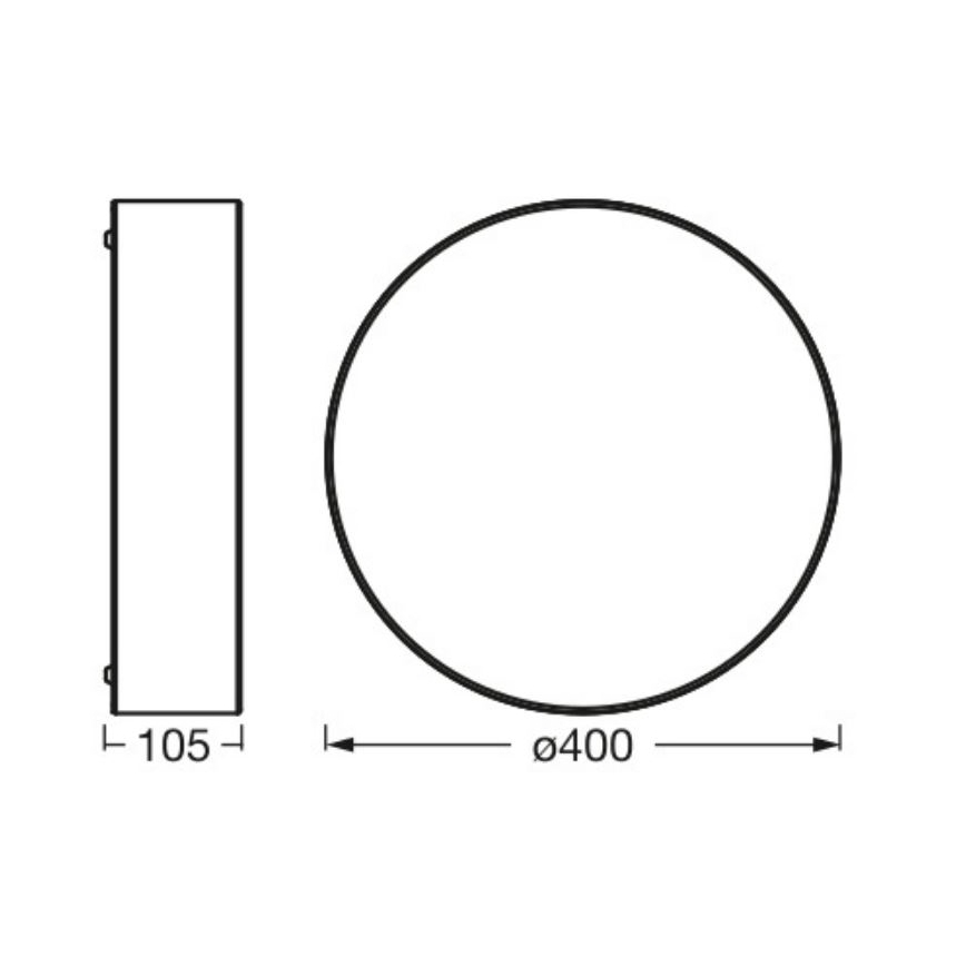 Osram - Plafoniera ORBIS PARIS 2xE27/25W/230V Ø 40 cm marrone