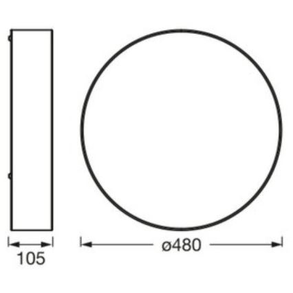 Osram - Plafoniera ORBIS PARIS 3xE27/15W/230V Ø 48 cm marrone