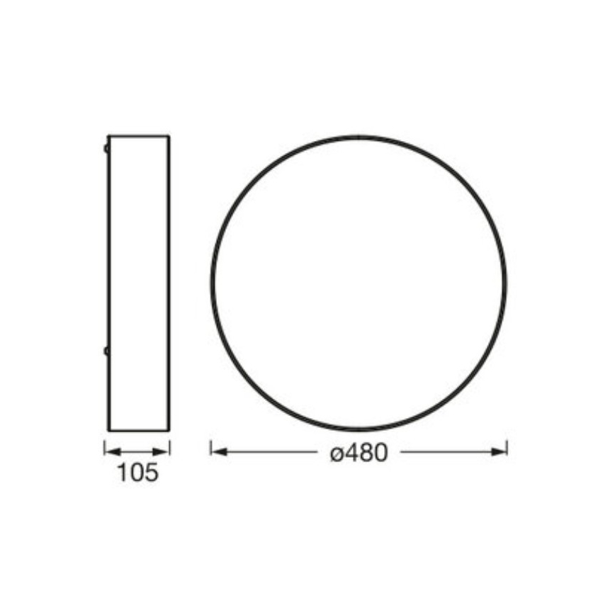Osram - Plafoniera ORBIS PARIS 3xE27/15W/230V Ø 48 cm marrone